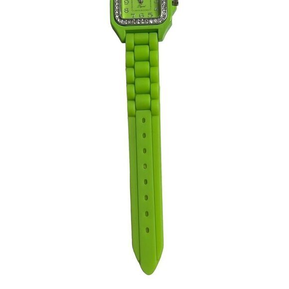 GENEVA LEGEND #L1110 Women's Watch Arabic Numerals Neon Green Silicone Band 8.75 - Picture 13 of 15
